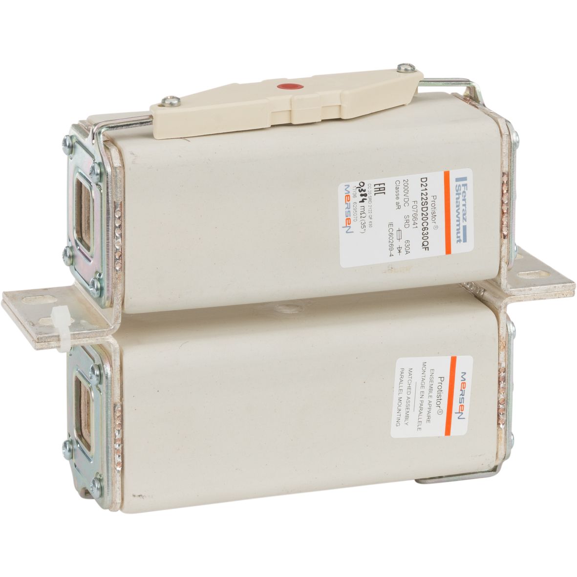 F076641 - Size 2x122 SR 2000VDC aR 630 A 2000VDC